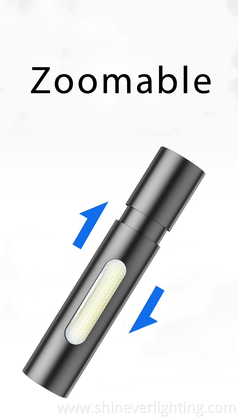 Rechargeable Sidelight Cob Flashlight